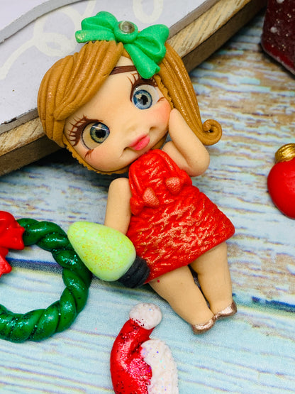 Porcelana temática Navidad Niñitas + complementos Modelo 38