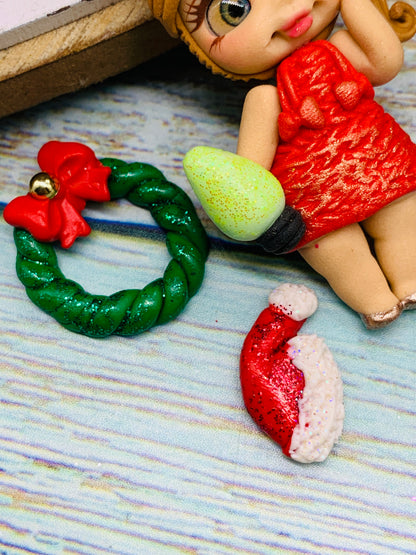 Porcelana temática Navidad Niñitas + complementos Modelo 38