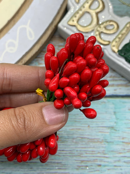 Pistilios rojos temática navidad Premium