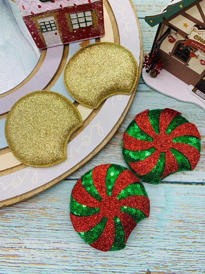 2 pares diferentes de Orejitas Navideñas 8cm MOD01