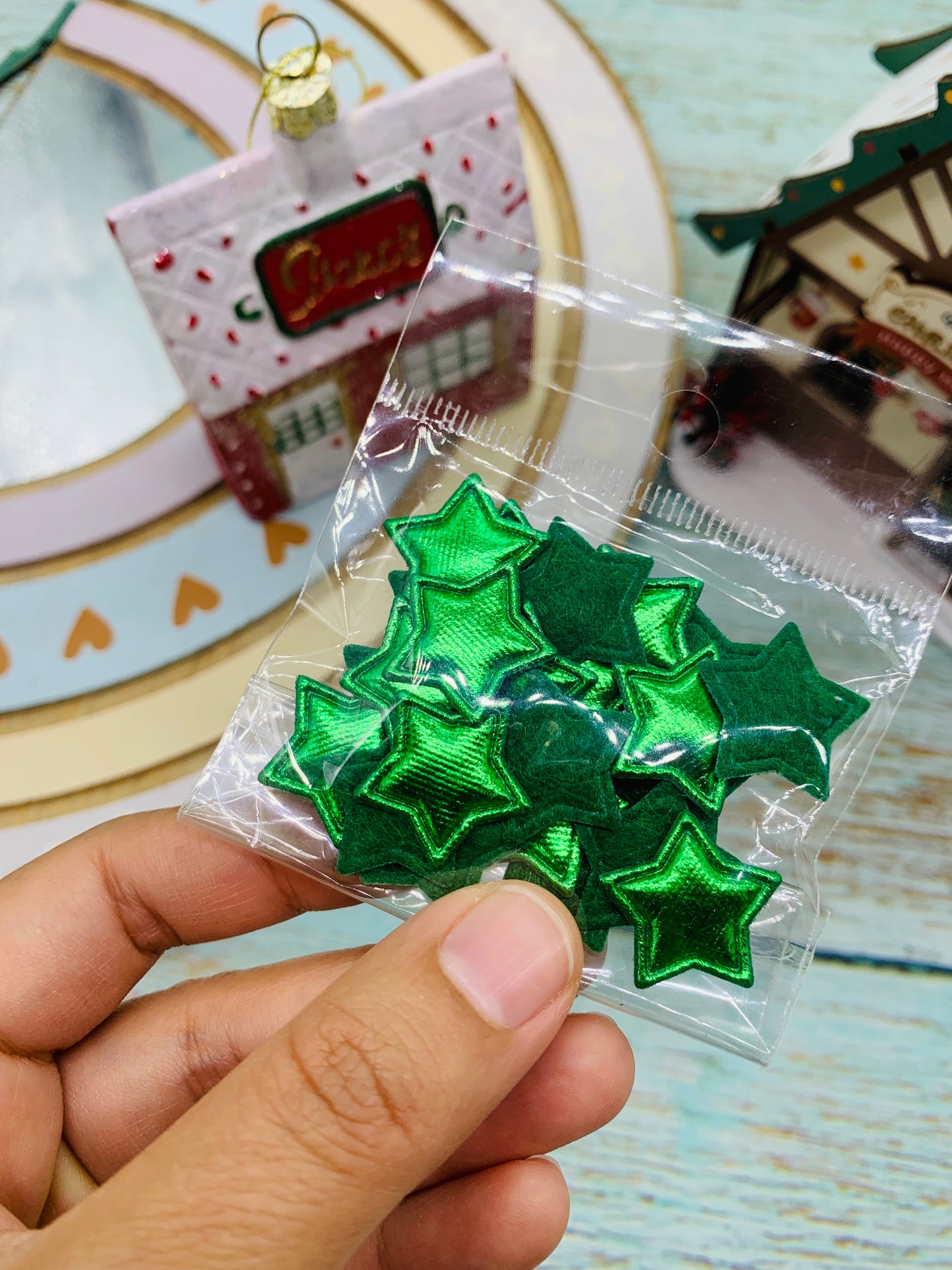 Paquete Estrellas Verdes ( 25 und) 2.5cm