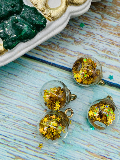 Bolita shaker estrellitas dorado (paquete 4 unidades)