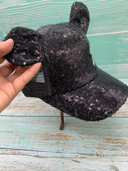 Gorra dorada de mini con lentejuelas tamaño niño MOD08