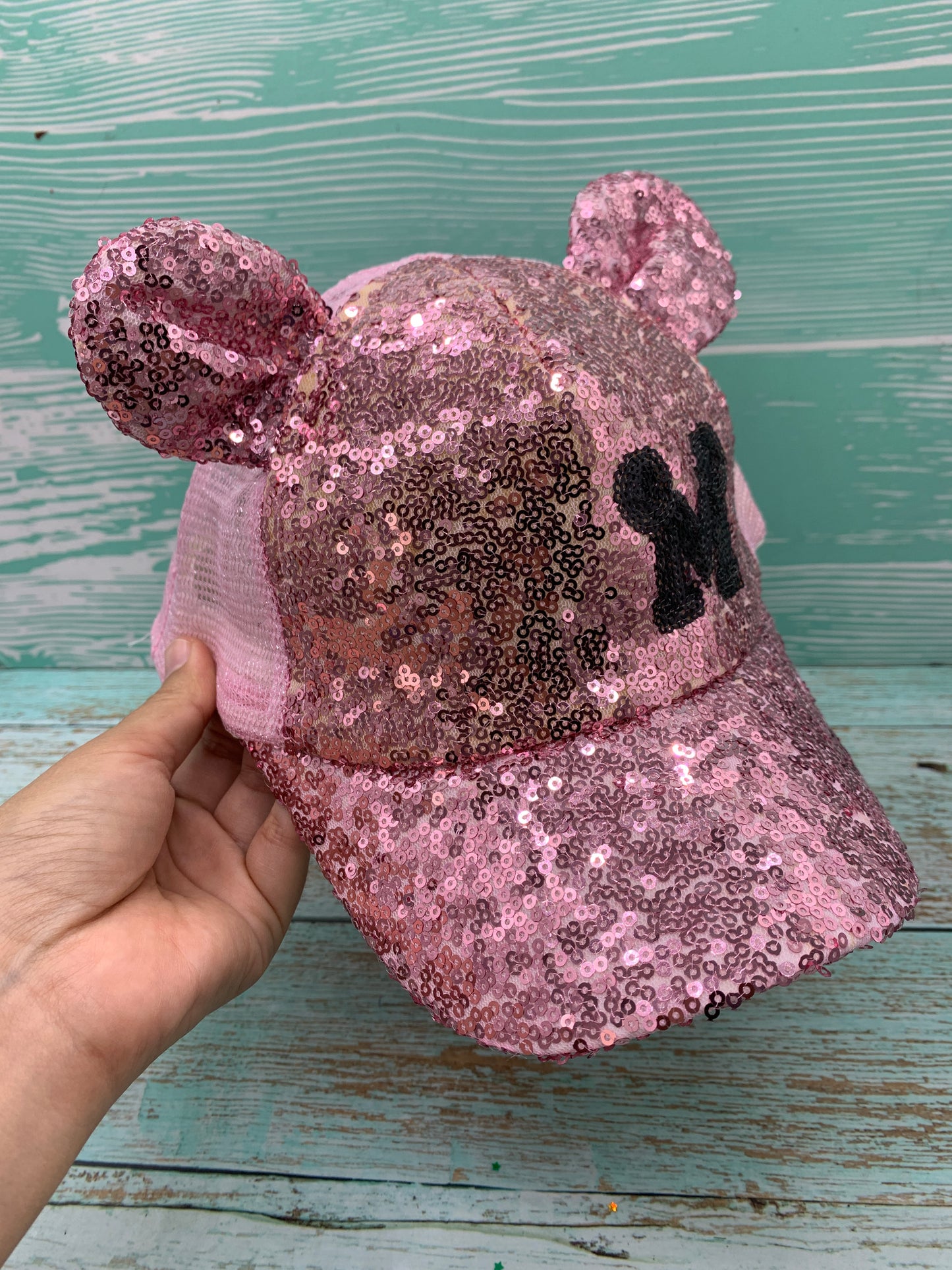 Gorra dorada de mini con lentejuelas tamaño niño MOD09