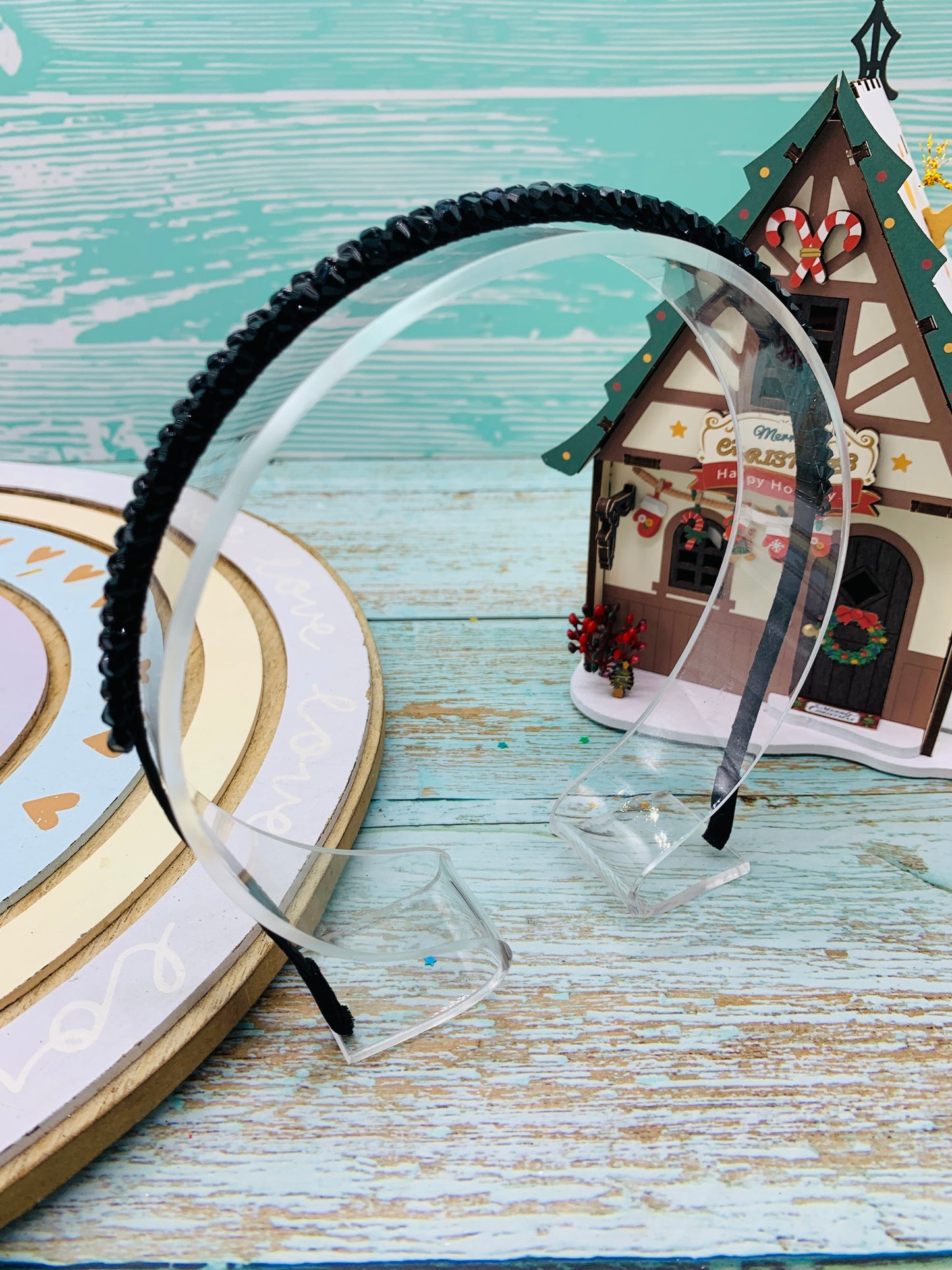 Diadema perlita color negra