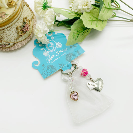 20%OFF Llavero Angelito corazón para Mamá cristales
