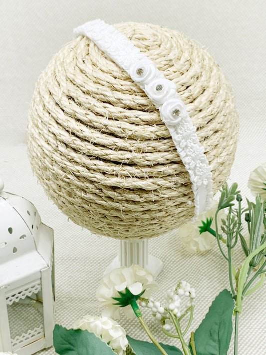 Vincha de banda delgada con flores Modelo 4