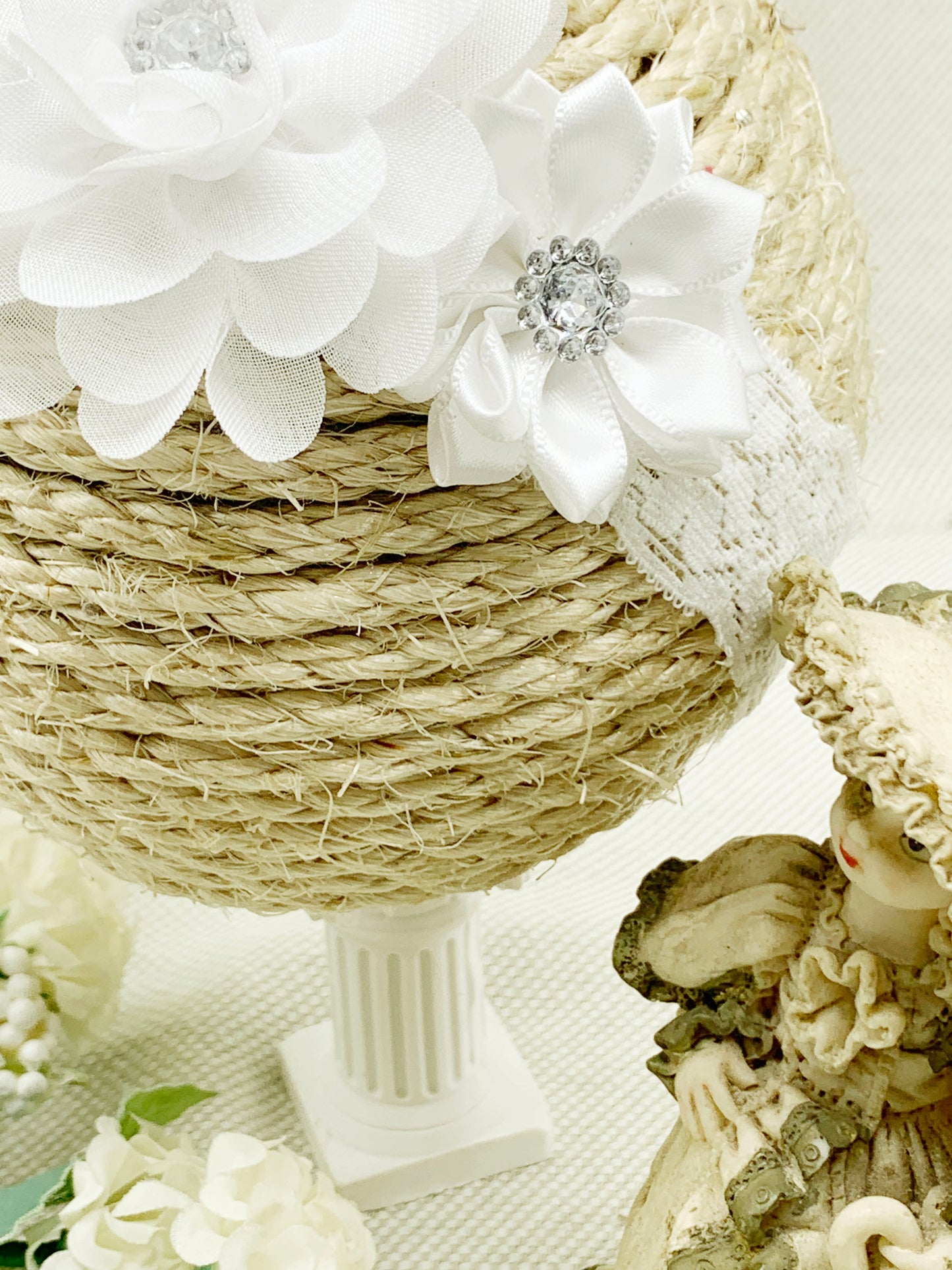 Vincha de banda ancha doble flor