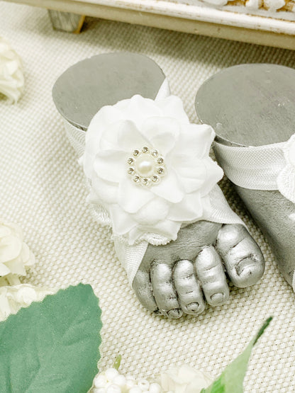 Pies descalzos rosa de gamuza