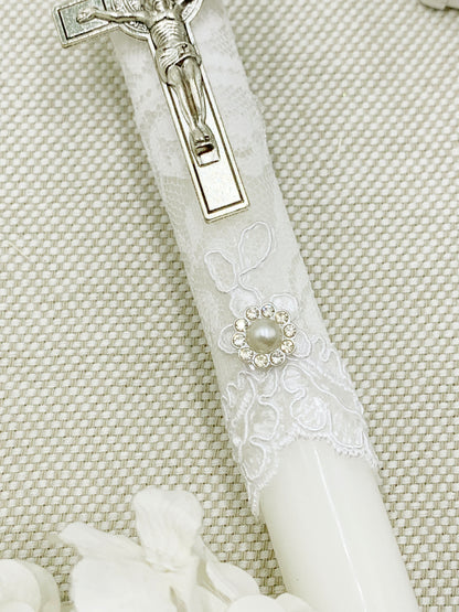 Candela con encaje labrado delicado