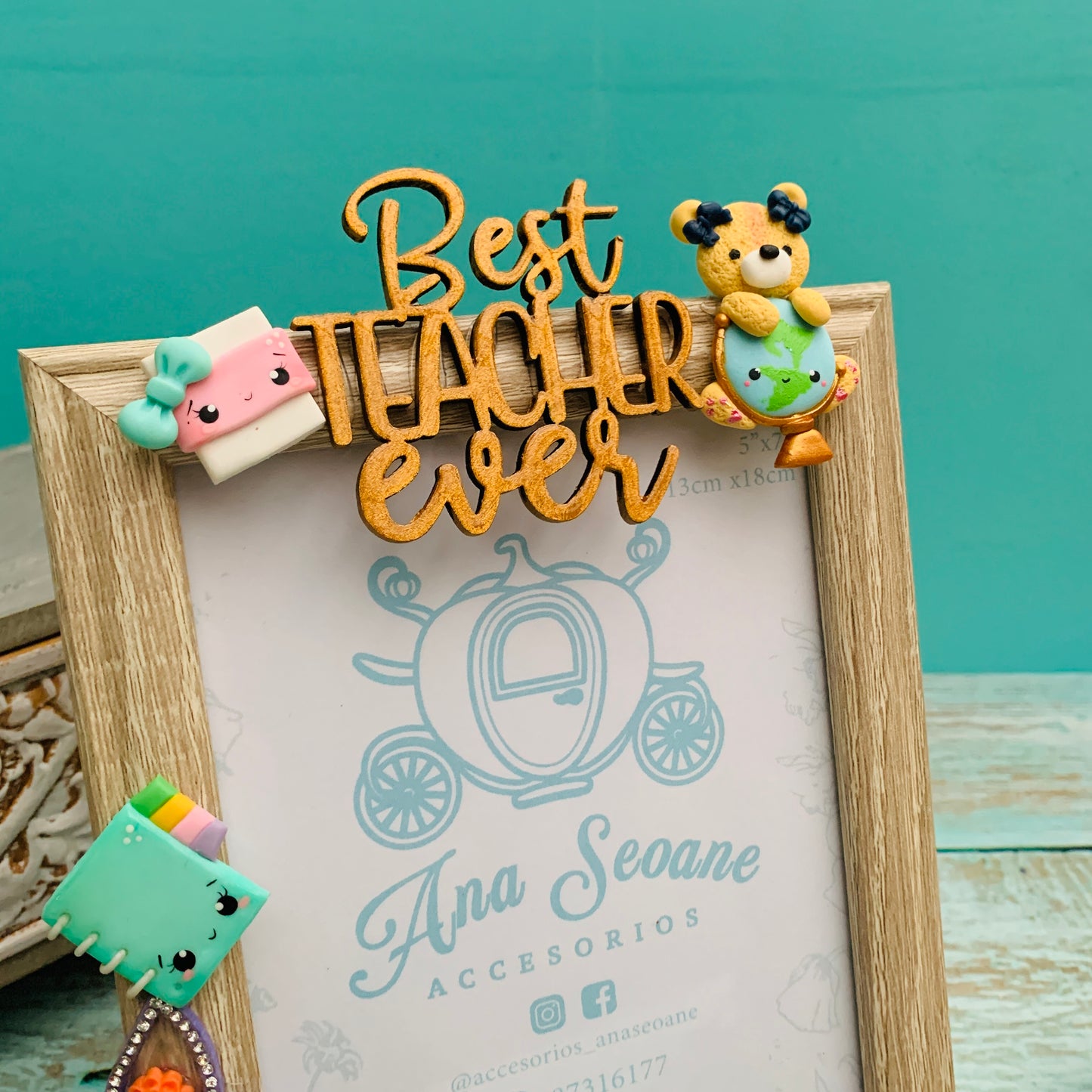 Portarretrato vertical Teacher Colección Best Teacher Ever
