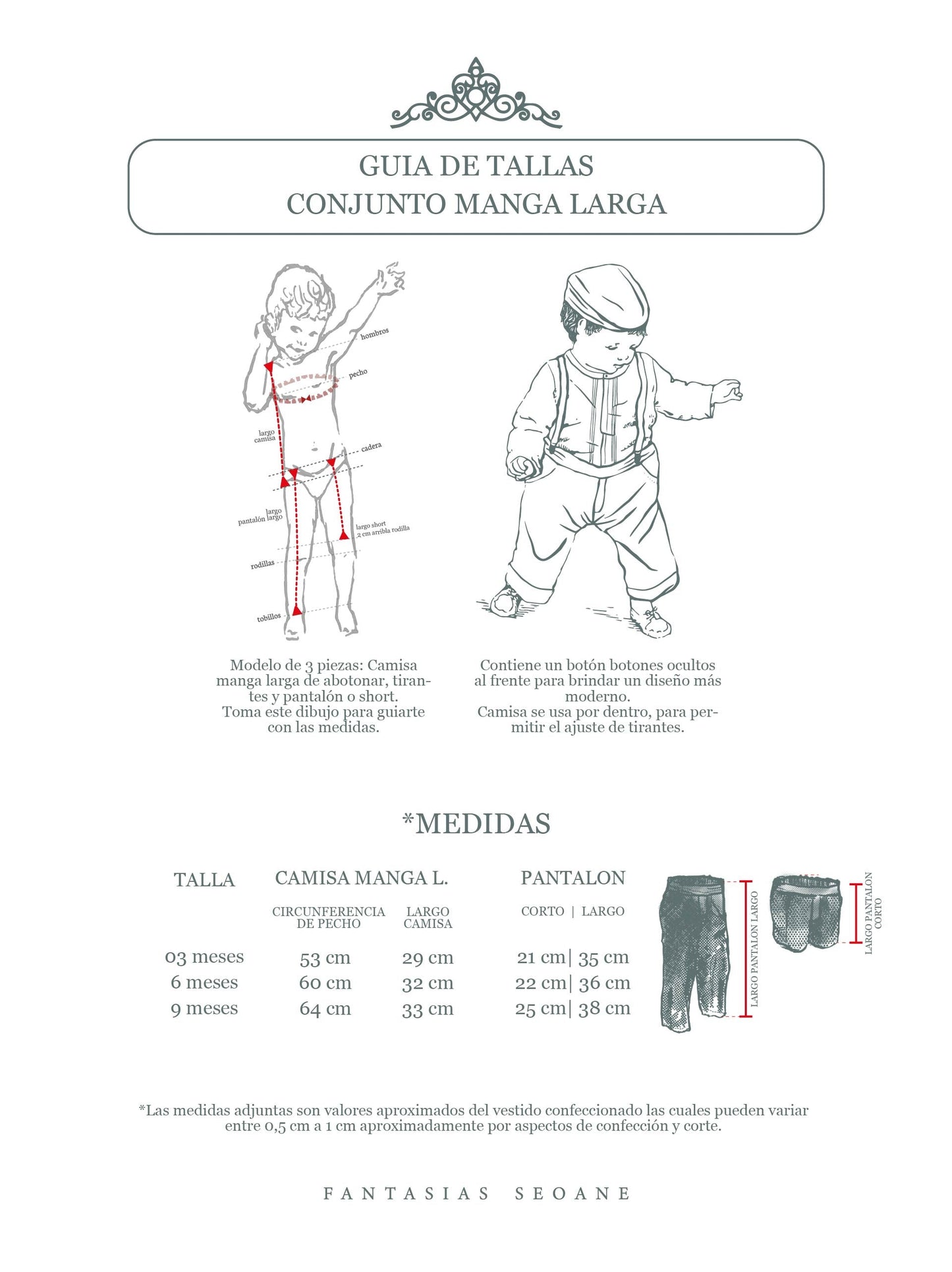 10%OFF Traje Filipina 2 piezas cuello chino manga larga