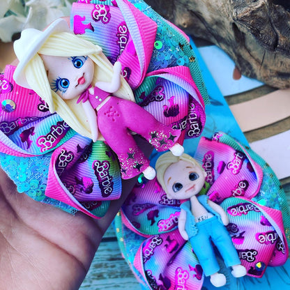 Par de lazo temático Barbie| Barbie y Ken baqueros