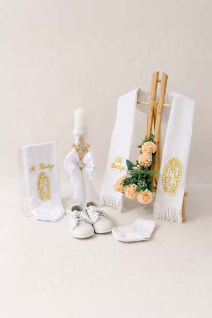Paquete Set bautismal Virgencita de Guadalupe Modelo 2