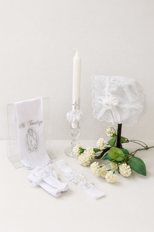Paquete Set bautismal Virgencita de Guadalupe Modelo 5