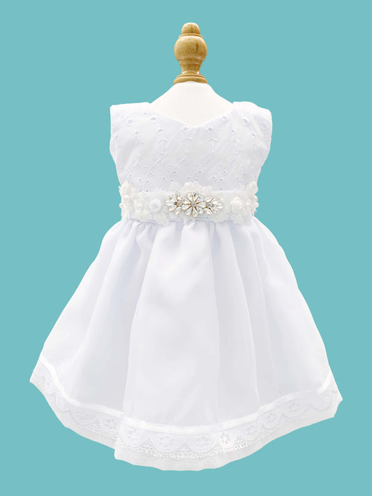 Vestido 3 piezas con labrado + cinturón + calzoncito. Colección Ángel de la guarda Estilo 1