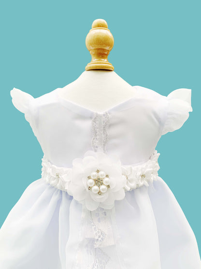 Vestido 3 piezas corte de princesa + cinturón + calzoncito. Colección Ángel de la guarda Estilo 2