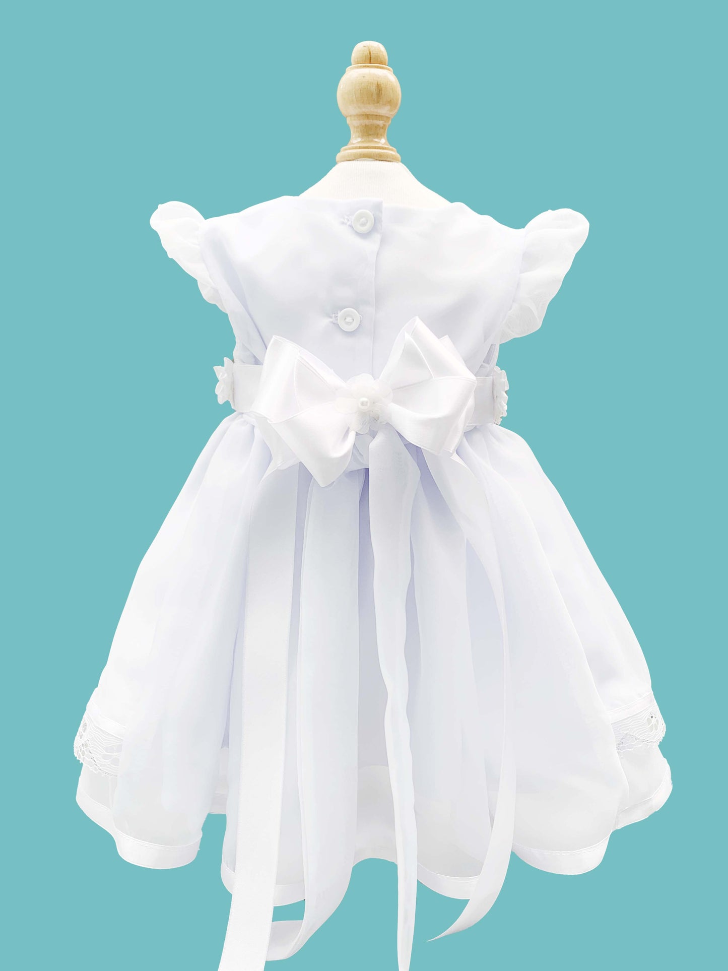 Vestido 3 piezas corte de princesa + cinturón + calzoncito. Colección Ángel de la guarda Estilo 2