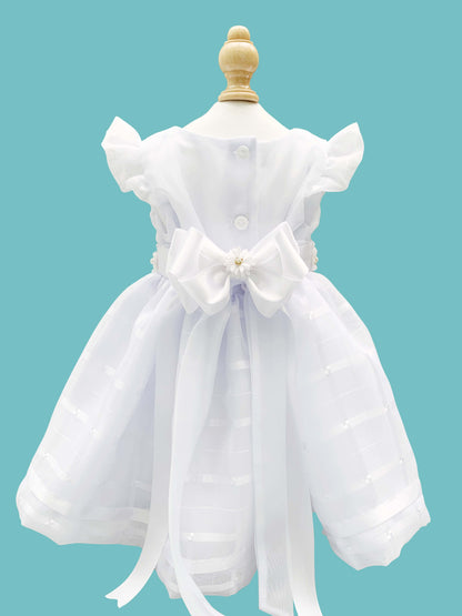 Vestido 3 piezas desmangado con diseño de patrones falda + cinturón + calzoncito. Colección Ángel de la guarda Estilo 3