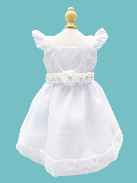Vestido 3 piezas con tirante grueso vuelito + cinturón + calzoncito. Colección Ángel de la guarda Estilo 4