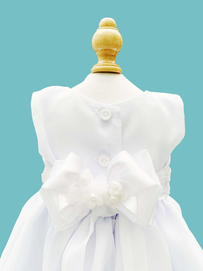 Vestido 3 piezas con labrado + cinturón + calzoncito. Colección Ángel de la guarda Estilo 1