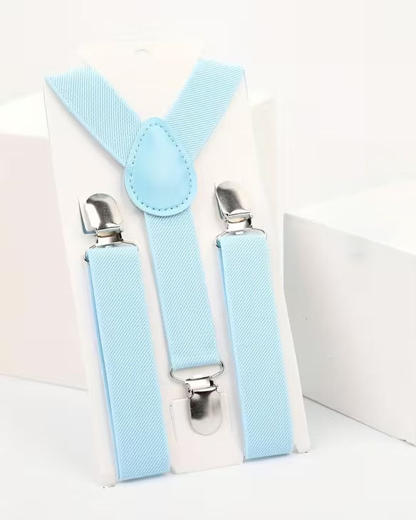 Tirantes elástico tono celeste pastel