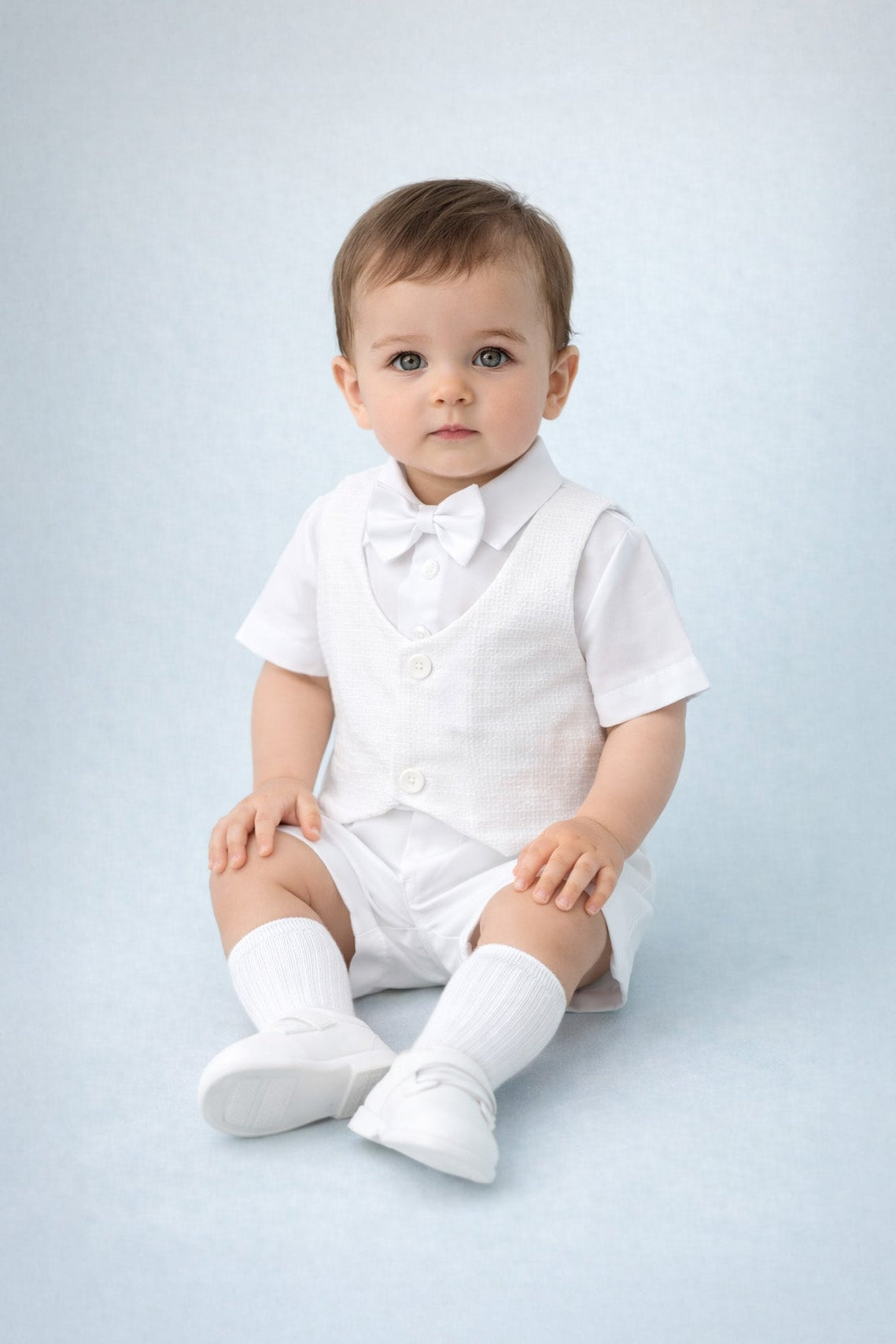 Traje con chaleco piel de elefante estilo pantalón o short