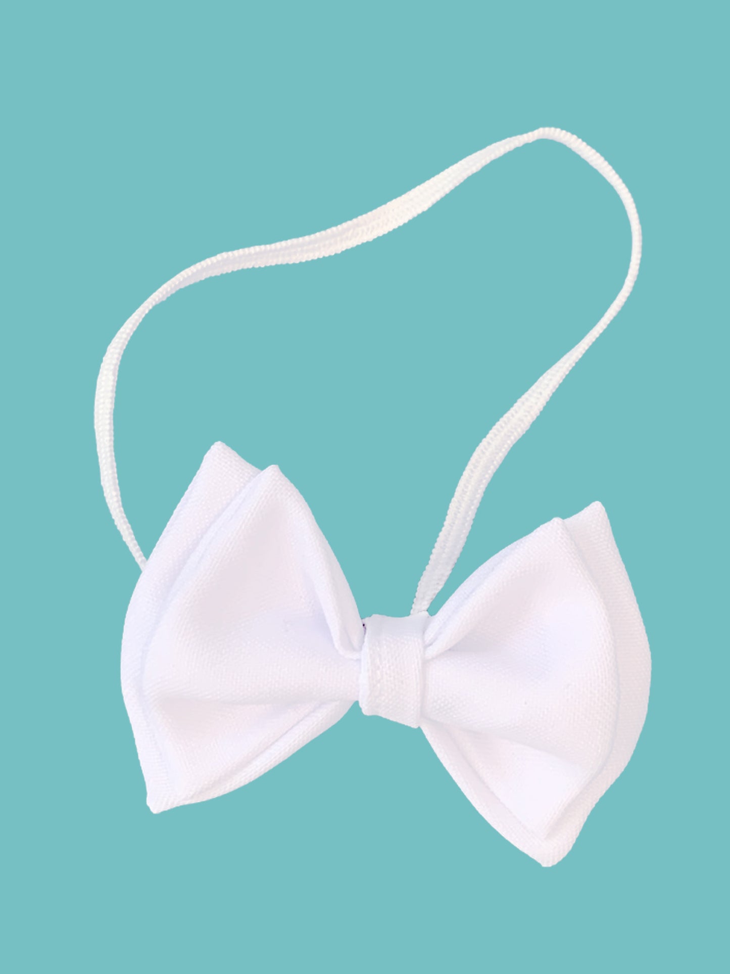 Corbatín doble gabardina blanco