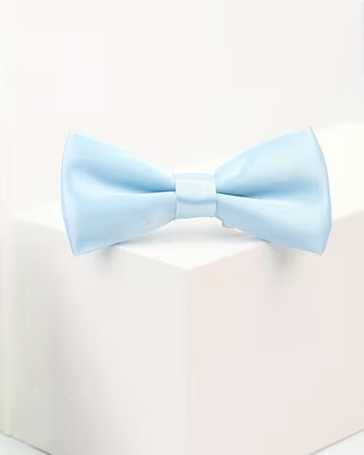 Corbatín doble gabardina celeste