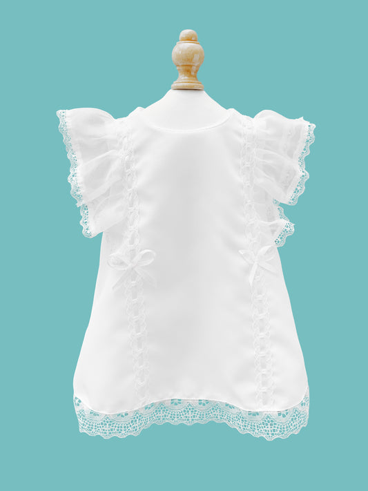 60%OFF Vestido en A vuelos blanco