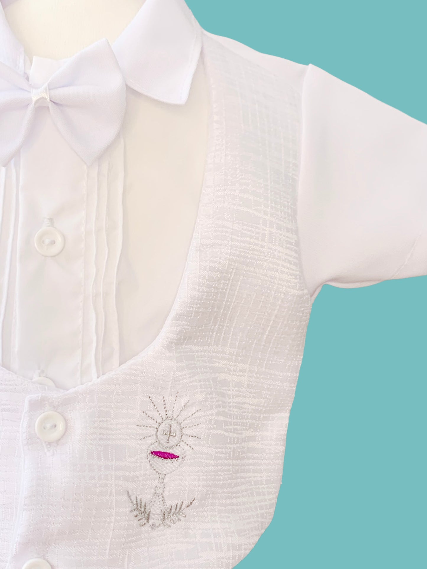 Traje tradicional 3 piezas labrado piel de elefante bordado caliz estilo short