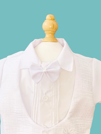 Traje tradicional 3 piezas labrado piel de elefante bordado caliz estilo short