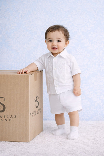 Guayabera polo estilo en pantalón o short