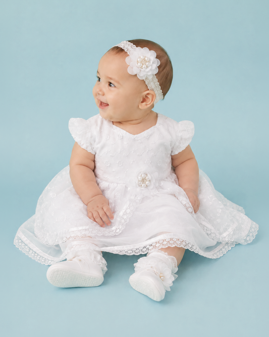 Vestido labrado corte de princesa