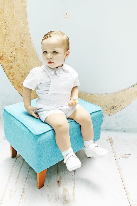 Overall 3 piezas peto liso estilo short