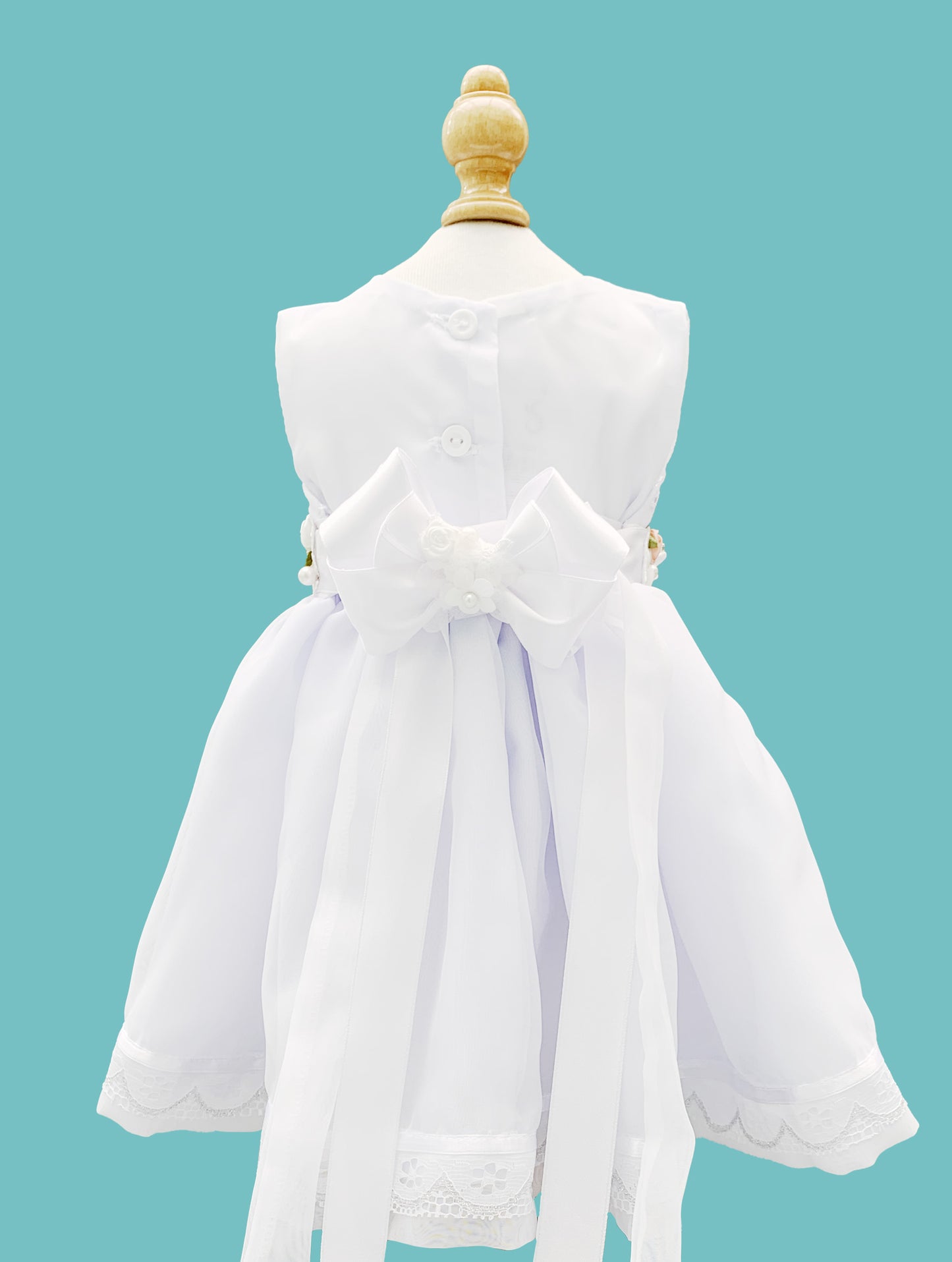 Vestido desmangado con librete + cinturón colección palo rosa Estilo 3