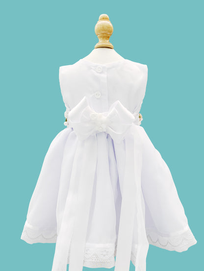 Vestido desmangado con librete + cinturón colección palo rosa Estilo 3