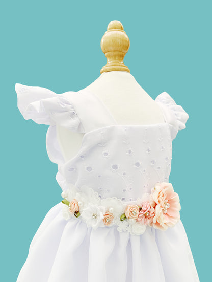 Vestido con tirante grueso vuelito + cinturón colección palo rosa Estilo 3