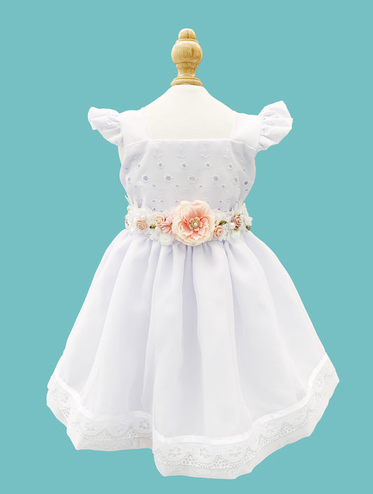 Vestido con tirante grueso vuelito + cinturón colección palo rosa Estilo 3