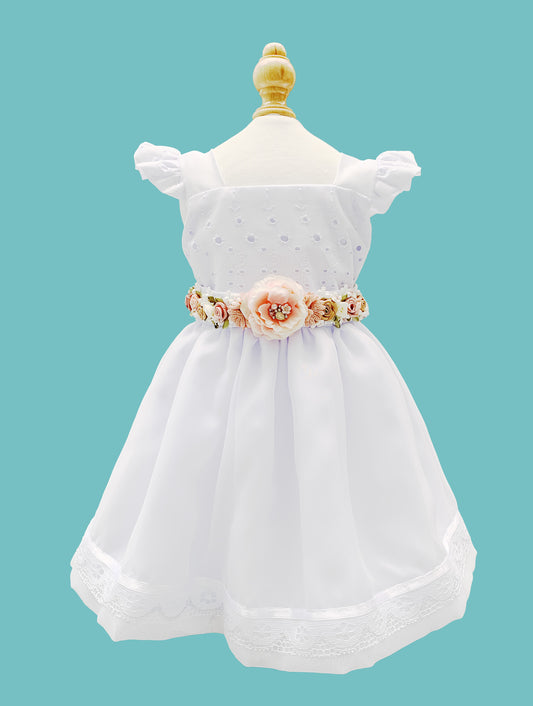 Vestido con tirante grueso vuelito + cinturón colección palo rosa Estilo 2