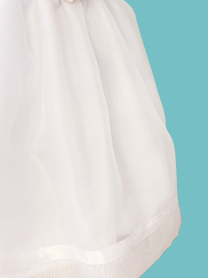 Vestido desmangado con detalle mini rosa pecho cuadriculado