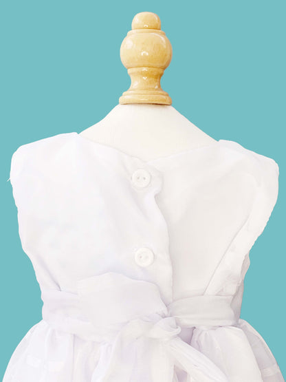 Vestido desmangado con detalle mini rosa falda cuadriculada