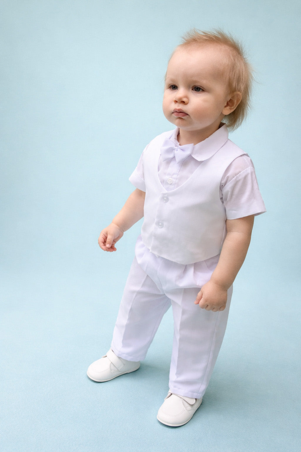 Traje 4 piezas con chaleco liso