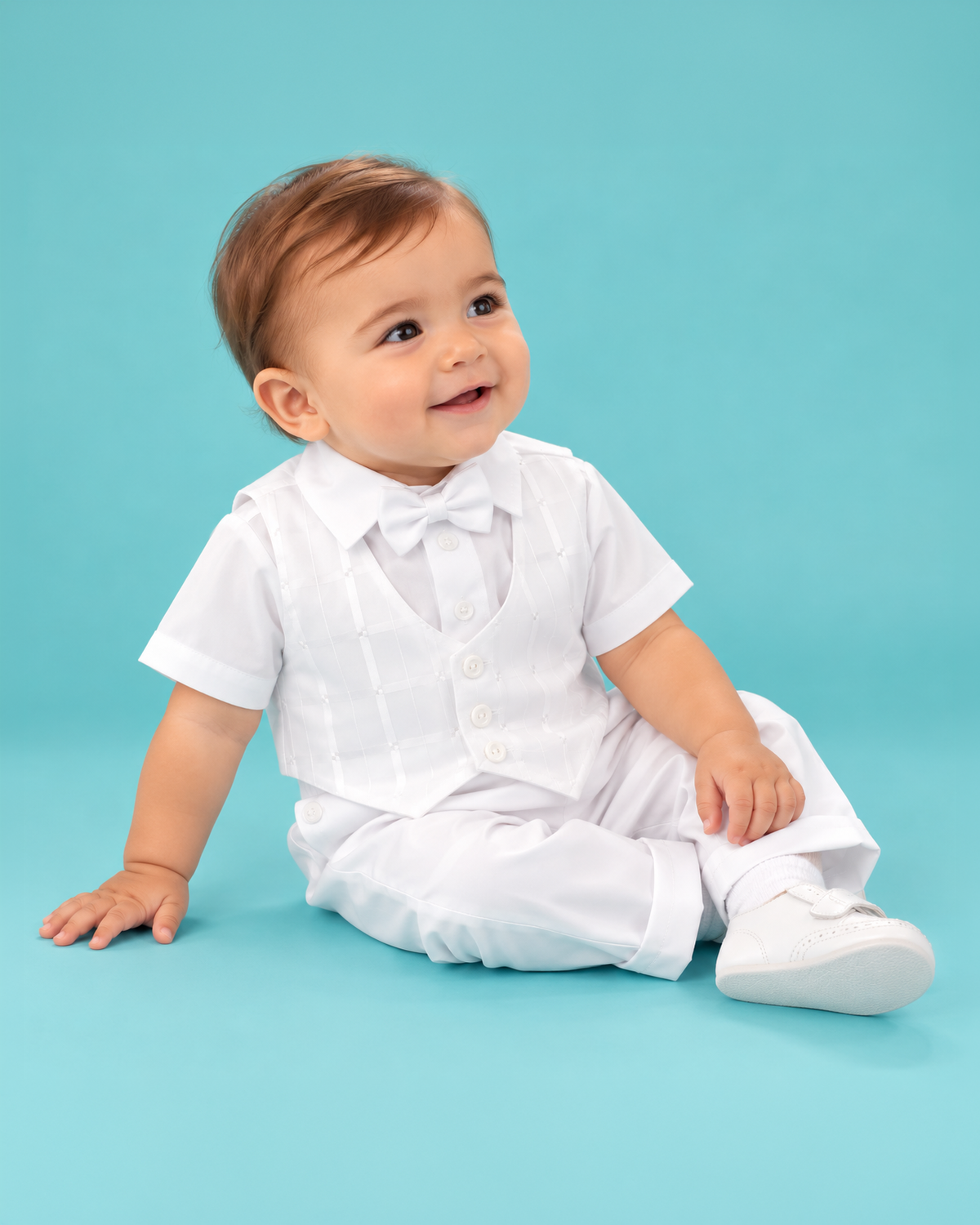 OFERTA TIENDA EN LINEA Traje para Bautizo con chaleco cuadriculado estilo pantalón