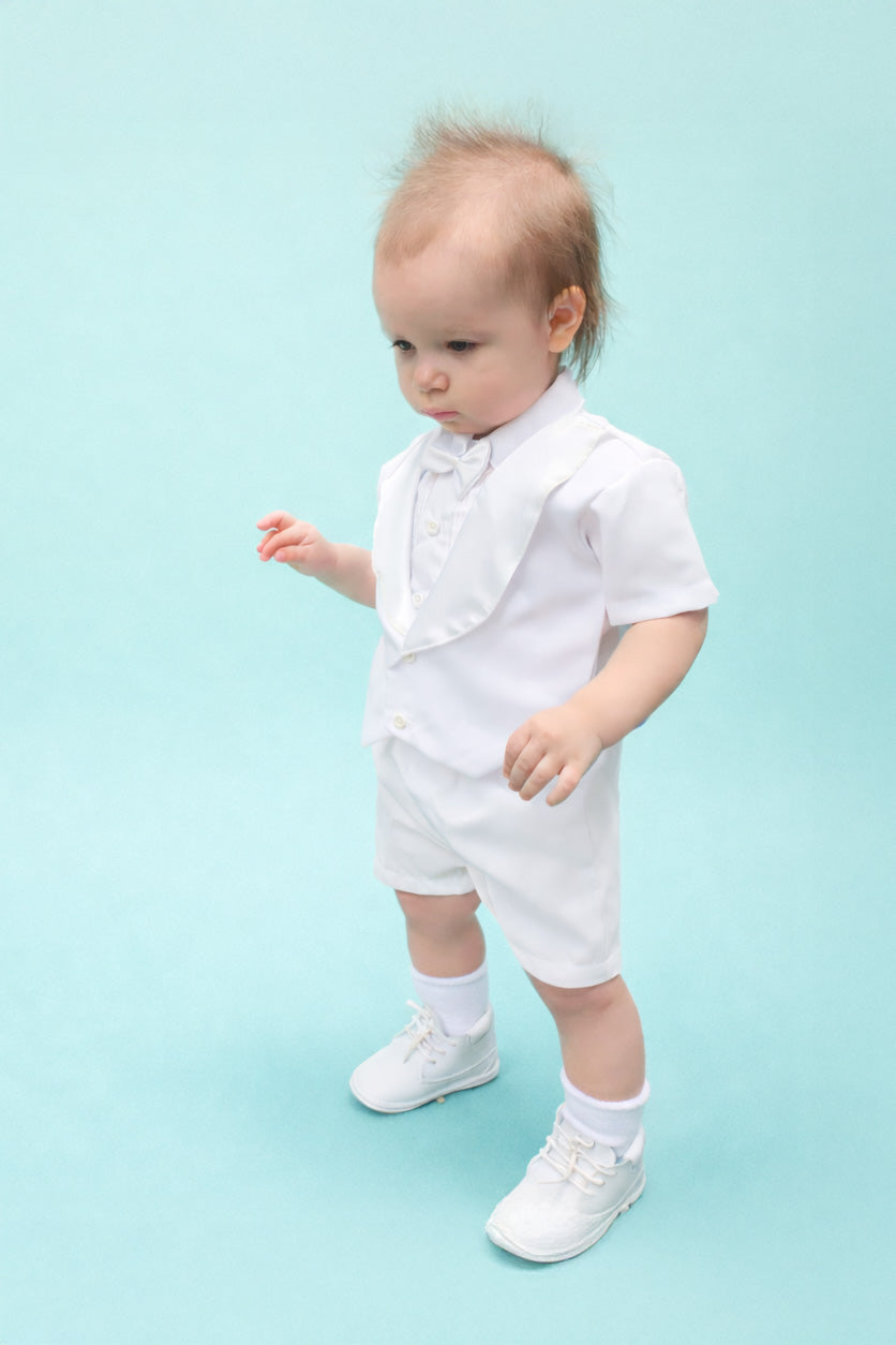 10%OFF Traje tradicional 3 piezas solapa satín