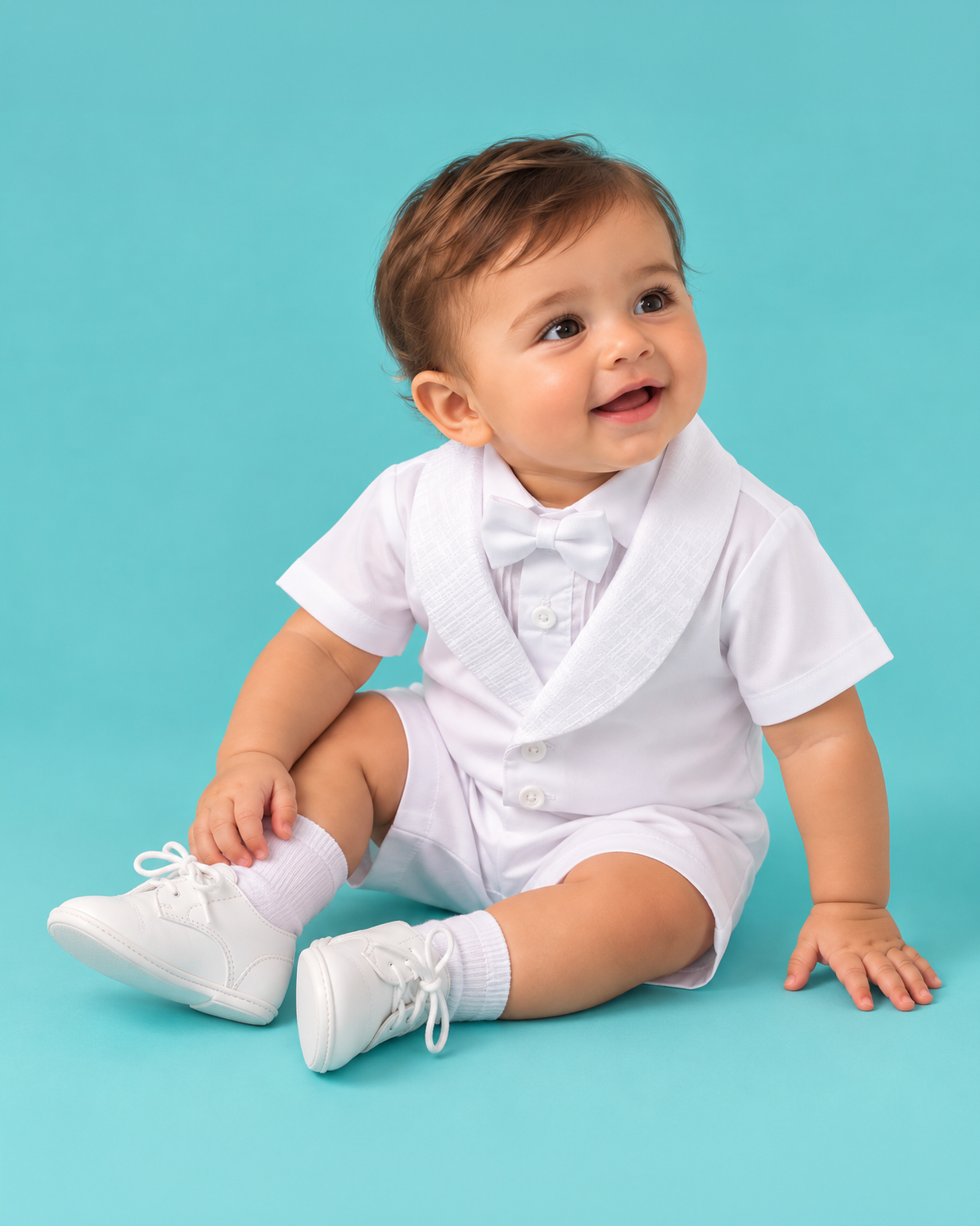 25%OFF Traje para Bautizo tradicional 3 piezas solapa piel de elefante