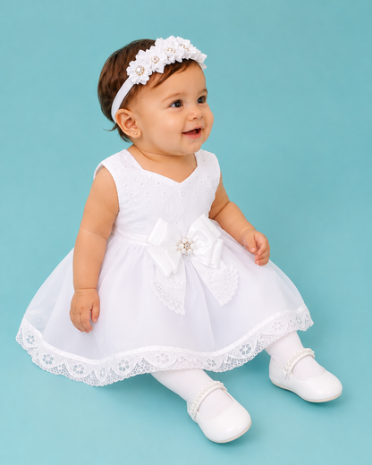 OFERTA SOLO TIENDA LINEA Vestido con lazo de encaje