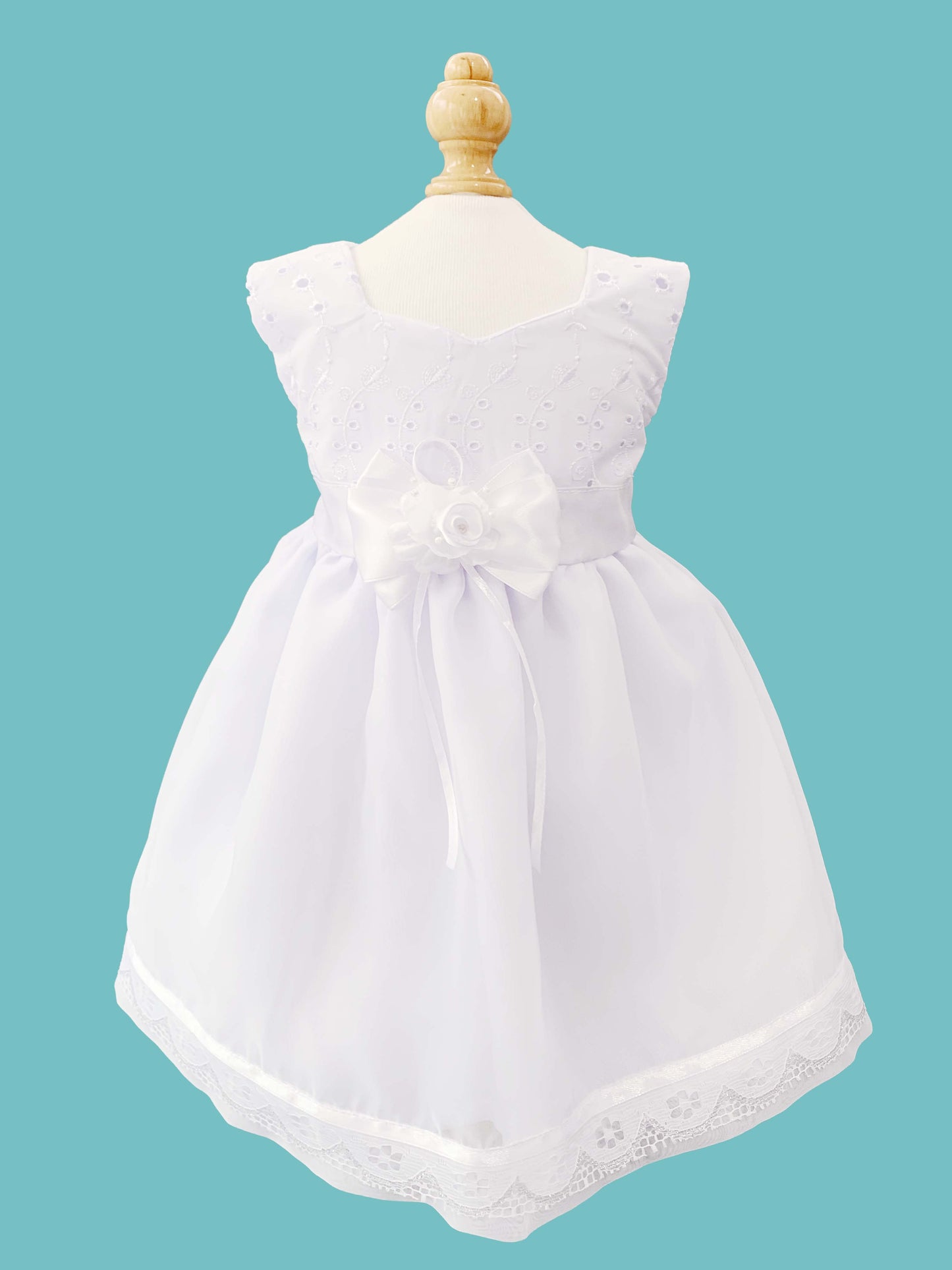 Vestido desmangado con librete