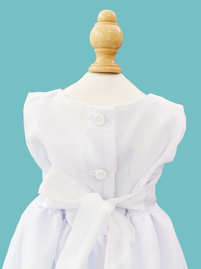 Vestido desmangado con librete