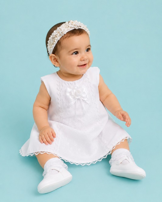 OFERTA SOLO TIENDA LINEA Vestido corte en A labrado